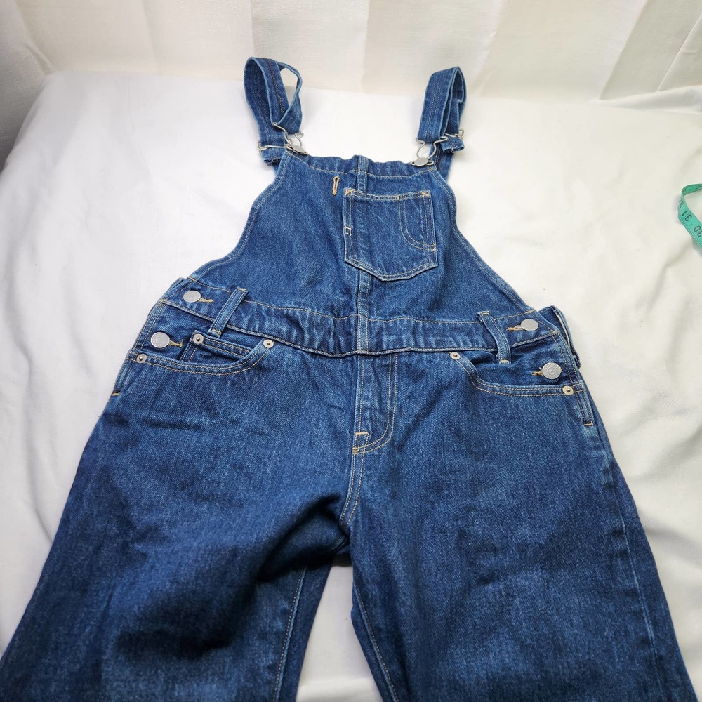 Levi's Denim Jean Bib Overalls Women's Size XS Dark Wash Classic Western Wear